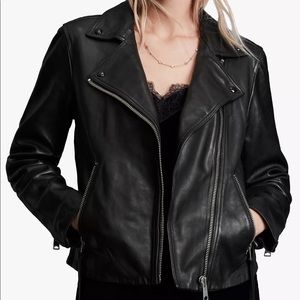ALL SAINTS Dalby Leather Jacket SIZE 2